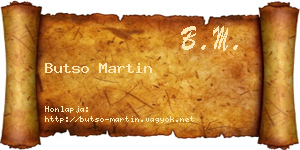 Butso Martin névjegykártya